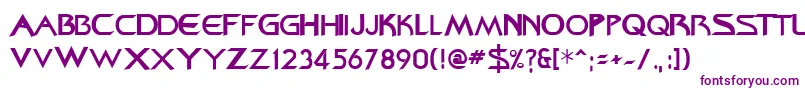 Federation ffy-Schriftart – Violette Schriften auf weißem Hintergrund