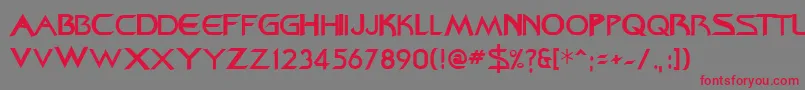 Federation ffy Font – Red Fonts on Gray Background