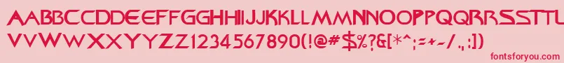 Federation ffy Font – Red Fonts on Pink Background