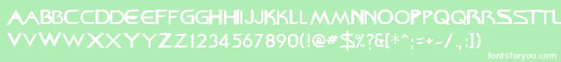 Federation ffy Font – White Fonts on Green Background