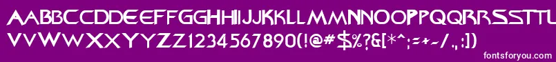 Federation ffy Font – White Fonts on Purple Background