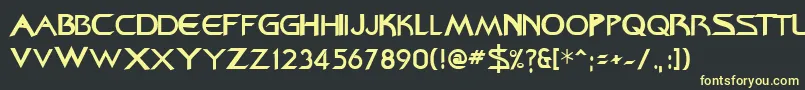 Federation ffy Font – Yellow Fonts on Black Background