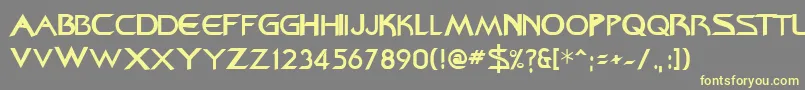 Federation ffy Font – Yellow Fonts on Gray Background