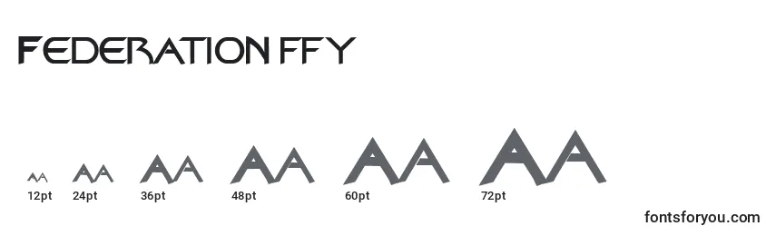 Размеры шрифта Federation ffy