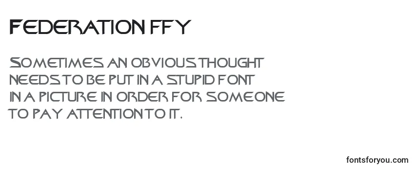 Federation ffy Font