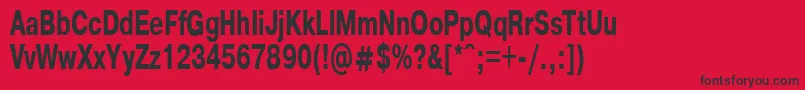 PragmaticaBold65b Font – Black Fonts on Red Background