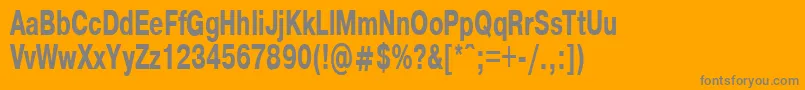 PragmaticaBold65b Font – Gray Fonts on Orange Background