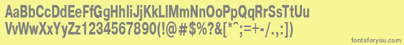 PragmaticaBold65b Font – Gray Fonts on Yellow Background