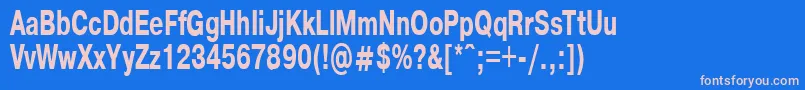 PragmaticaBold65b Font – Pink Fonts on Blue Background