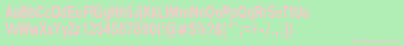 PragmaticaBold65b-fontti – vaaleanpunaiset fontit vihreällä taustalla