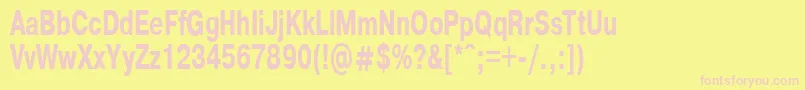 PragmaticaBold65b Font – Pink Fonts on Yellow Background