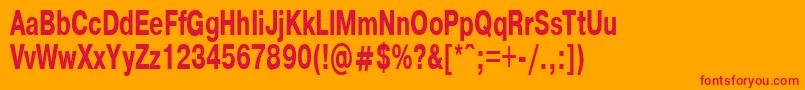 PragmaticaBold65b Font – Red Fonts on Orange Background