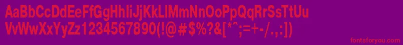 PragmaticaBold65b Font – Red Fonts on Purple Background