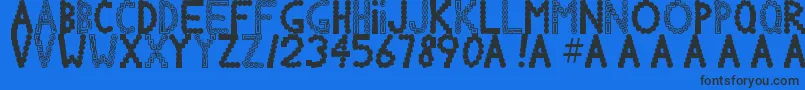 Chlorinv Font – Black Fonts on Blue Background