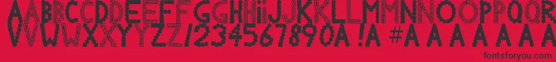 Chlorinv Font – Black Fonts on Red Background