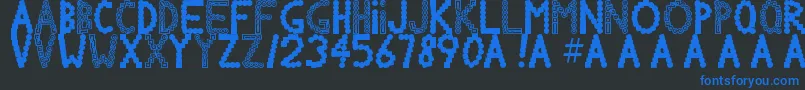 Chlorinv Font – Blue Fonts on Black Background