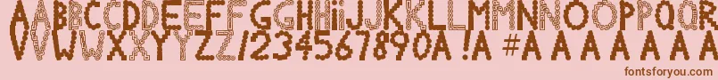 Chlorinv Font – Brown Fonts on Pink Background