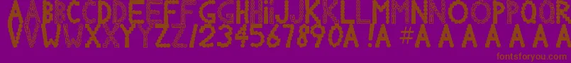 Chlorinv Font – Brown Fonts on Purple Background