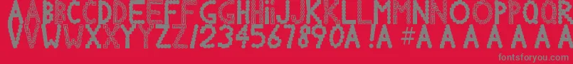 Chlorinv Font – Gray Fonts on Red Background