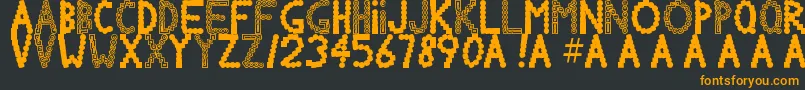 Chlorinv Font – Orange Fonts on Black Background