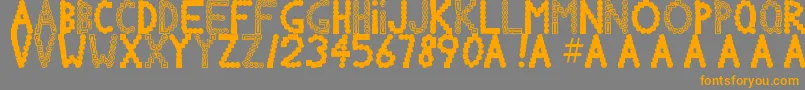 Chlorinv Font – Orange Fonts on Gray Background