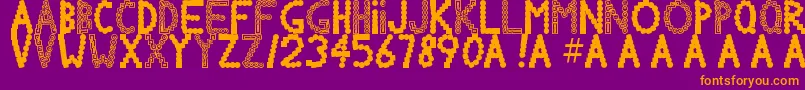 Chlorinv Font – Orange Fonts on Purple Background
