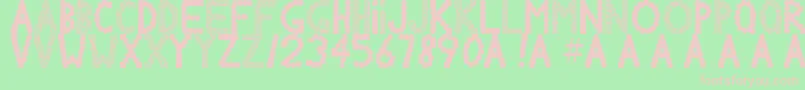 Chlorinv Font – Pink Fonts on Green Background