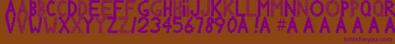 Chlorinv Font – Purple Fonts on Brown Background