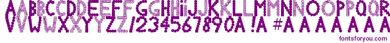 Chlorinv-fontti – violetit fontit valkoisella taustalla