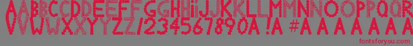 Chlorinv Font – Red Fonts on Gray Background