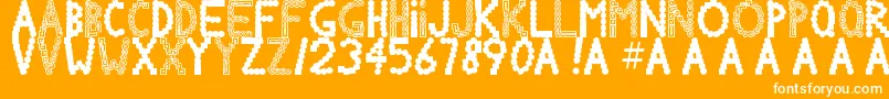 Chlorinv Font – White Fonts on Orange Background