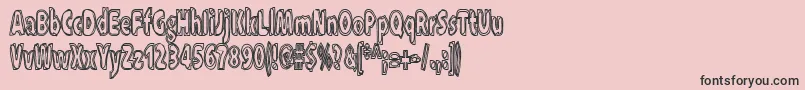Xxraytid-Schriftart – Schwarze Schriften auf rosa Hintergrund