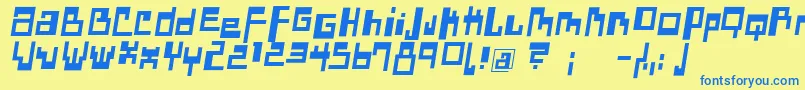 DadasangieOblique Font – Blue Fonts on Yellow Background