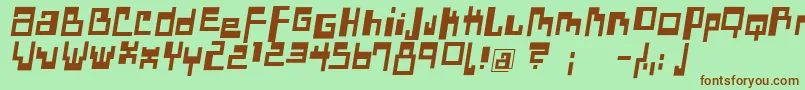DadasangieOblique Font – Brown Fonts on Green Background