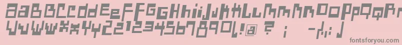 DadasangieOblique Font – Gray Fonts on Pink Background