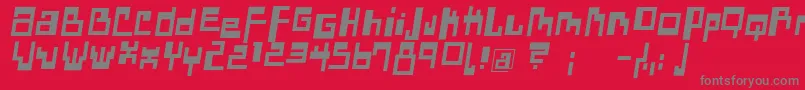 DadasangieOblique Font – Gray Fonts on Red Background
