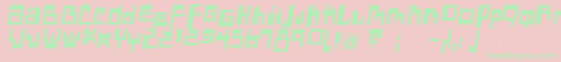 DadasangieOblique Font – Green Fonts on Pink Background