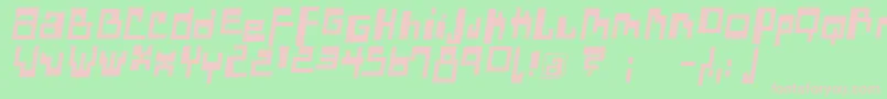 DadasangieOblique Font – Pink Fonts on Green Background