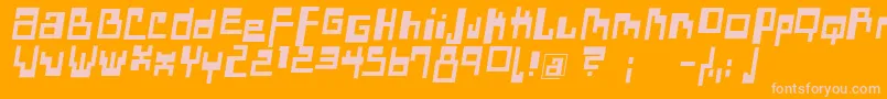 Шрифт DadasangieOblique – розовые шрифты на оранжевом фоне