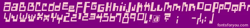 DadasangieOblique Font – Pink Fonts on Purple Background
