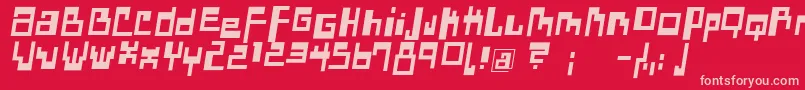 DadasangieOblique Font – Pink Fonts on Red Background