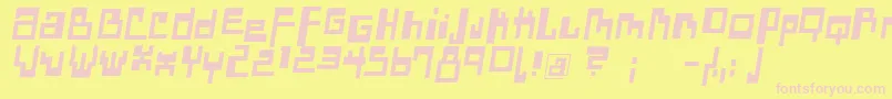 DadasangieOblique Font – Pink Fonts on Yellow Background