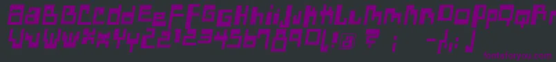 fuente DadasangieOblique – Fuentes Moradas Sobre Fondo Negro
