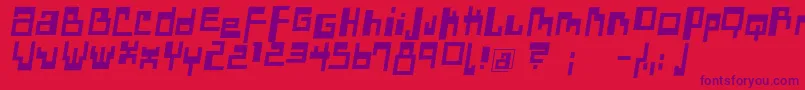 DadasangieOblique Font – Purple Fonts on Red Background