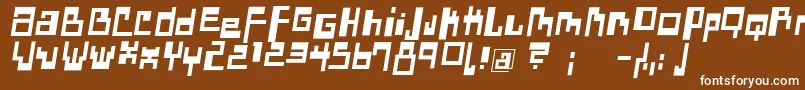 Шрифт DadasangieOblique – белые шрифты на коричневом фоне