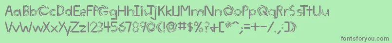 フォントToday – 緑の背景に灰色の文字