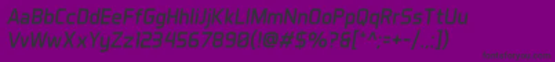 フォントAeroMaticsItalic – 紫の背景に黒い文字