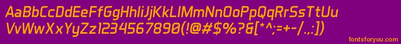 AeroMaticsItalic Font – Orange Fonts on Purple Background