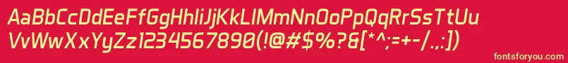 AeroMaticsItalic Font – Yellow Fonts on Red Background