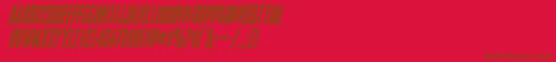Strangerdangerital Font – Brown Fonts on Red Background